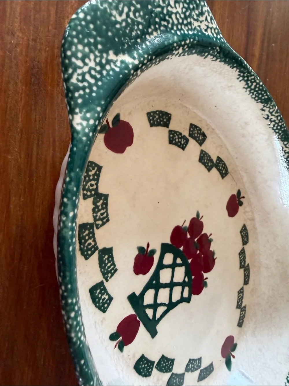 Apple Casserole Dish vintage stoneware baking dish country cottage core